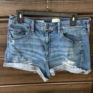 Universal Thread Light High Rise Midi Jean Shorts